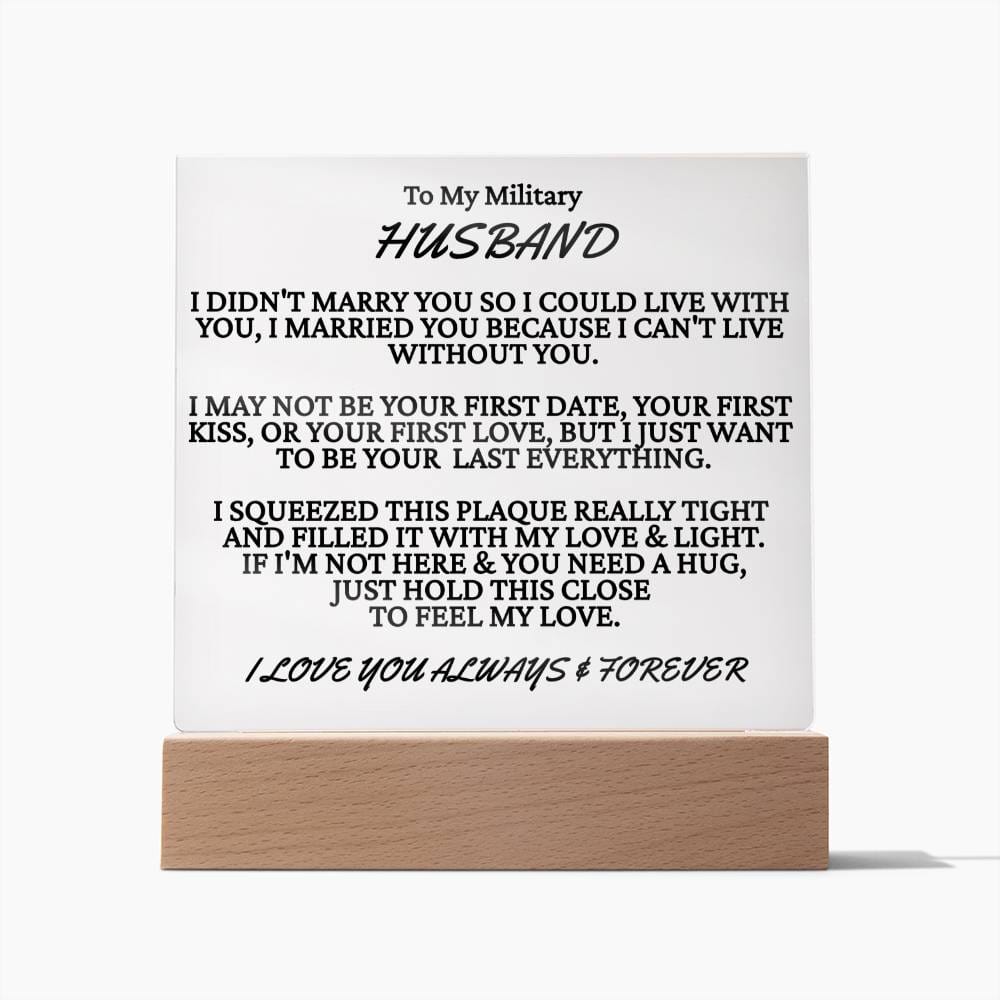 To My Military Husband Acrylic