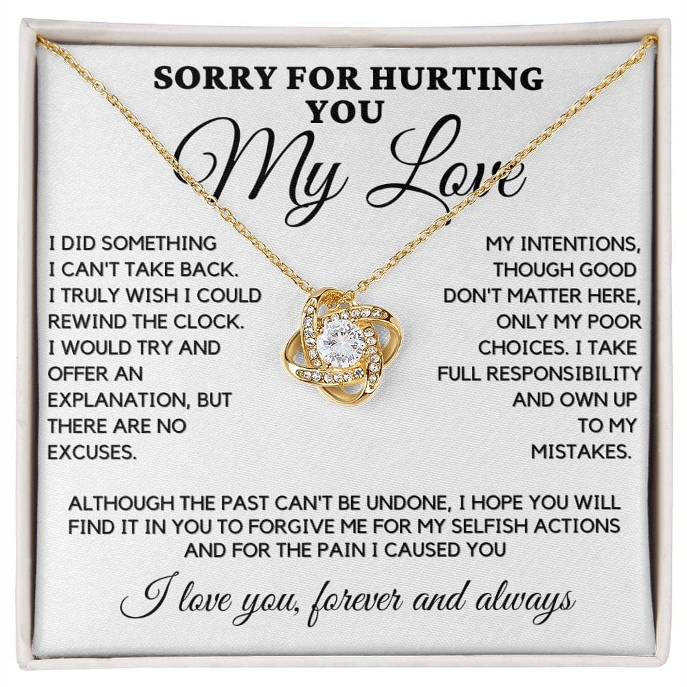 Sorry Love Knot Necklace - I Did Something...