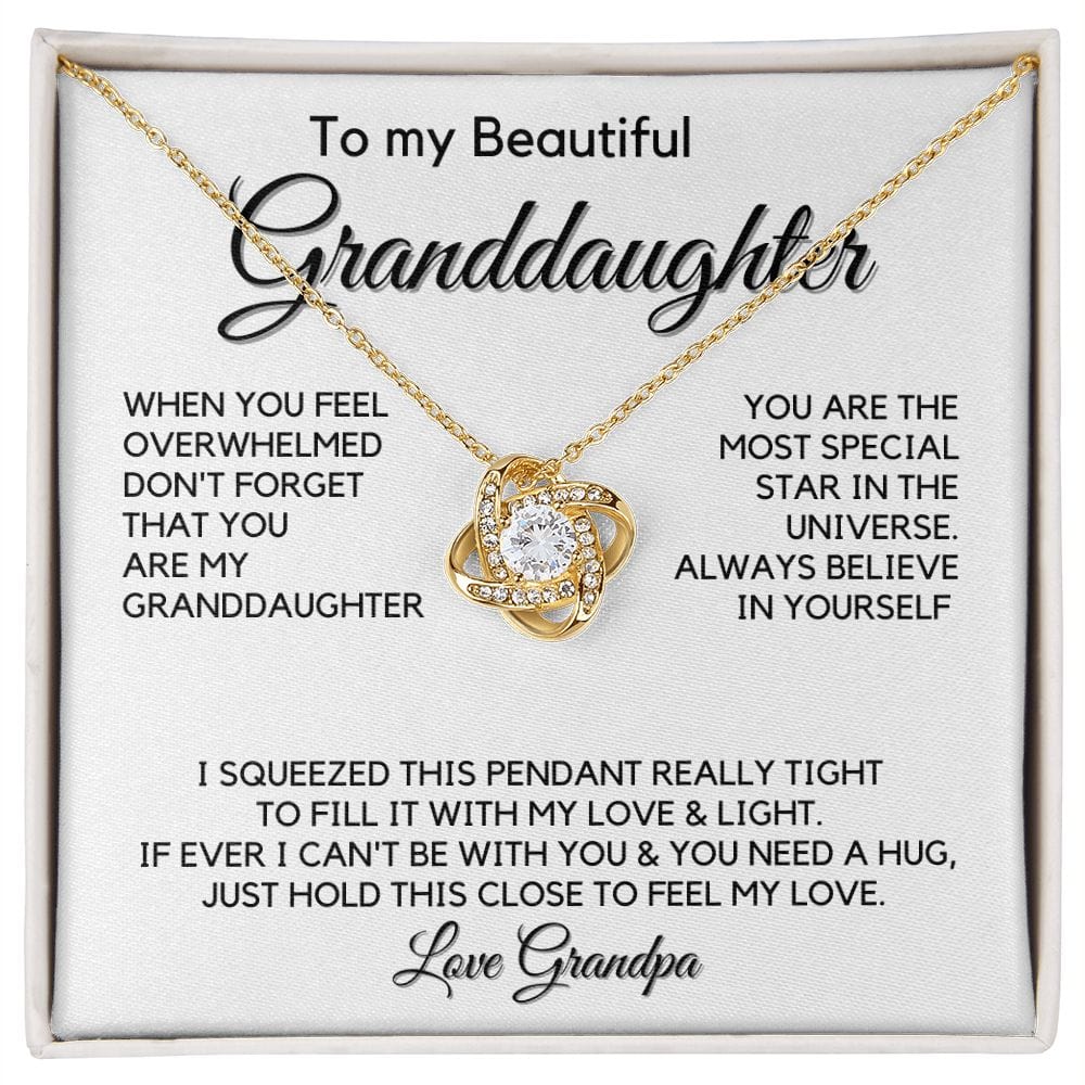Love Knot Necklace - Granddaughter & Grandpa