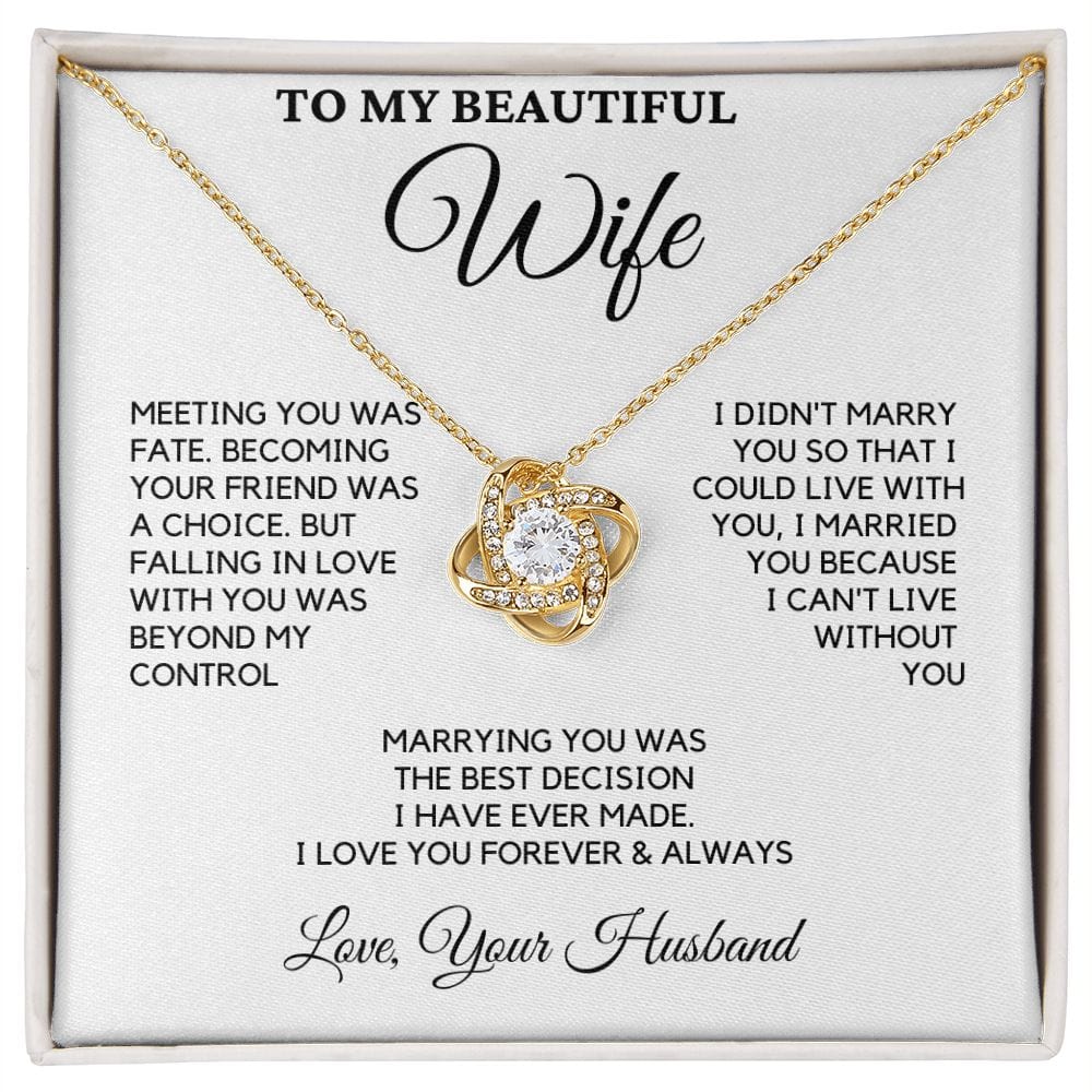 Gift For Wife "Fate" Love Knot Necklace