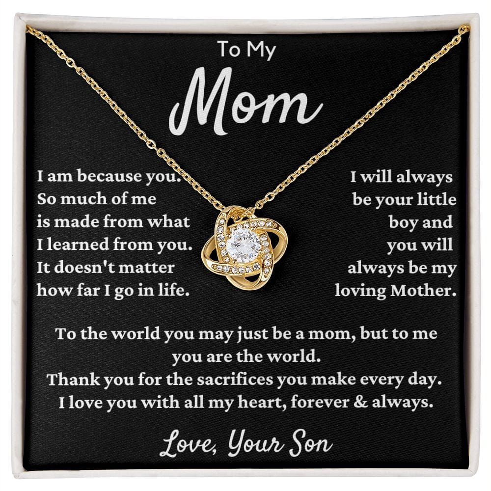 Gift For Mom From Son - I Am Because Of You...