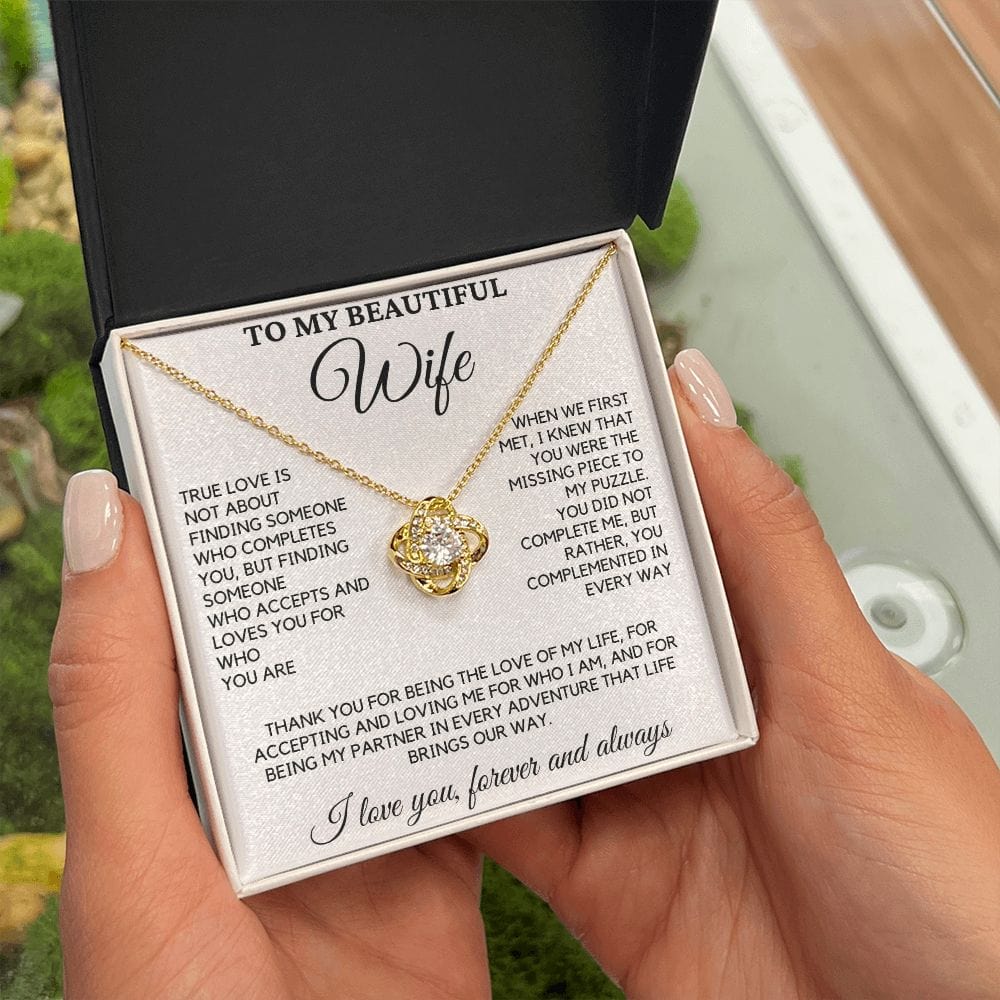 Gift for Wife "True Love" Love Knot Necklace