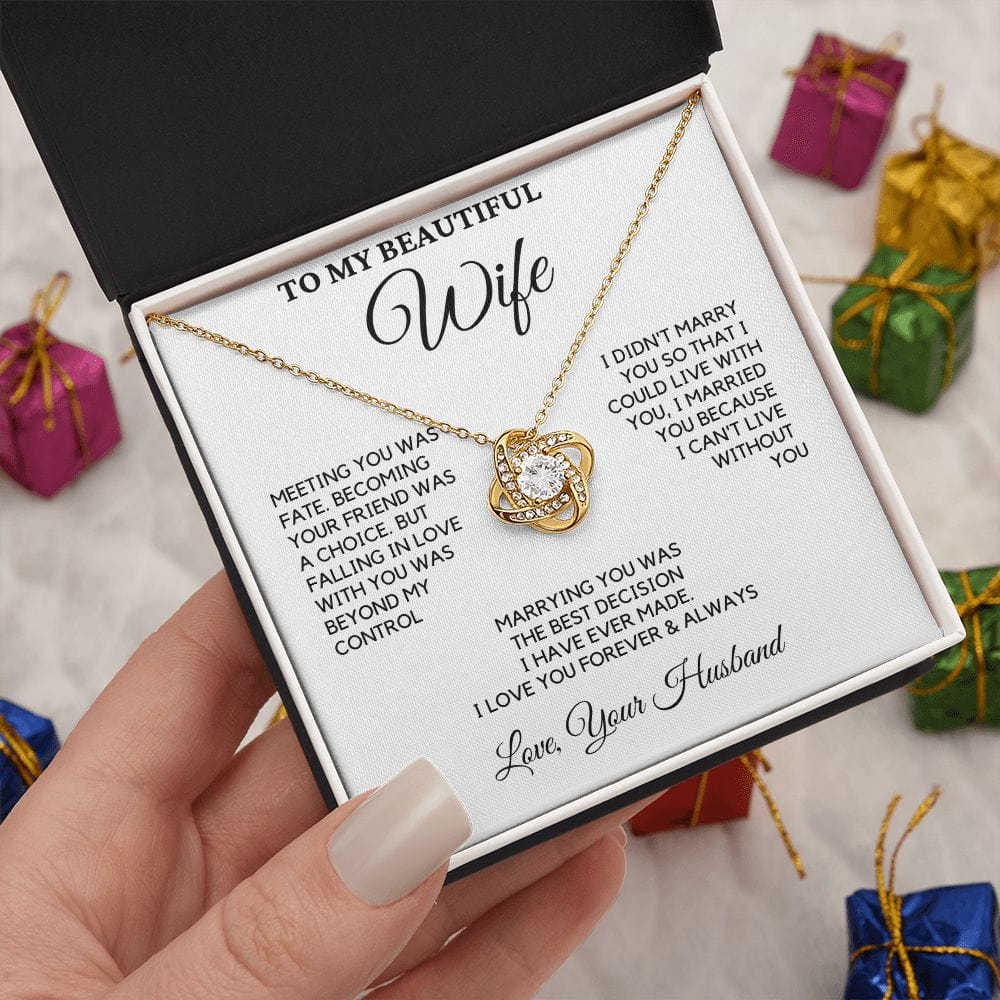 Gift For Wife "Fate" Love Knot Necklace