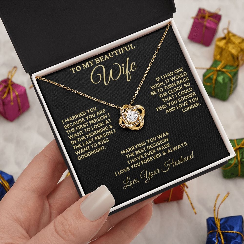 Wife Necklace, I Married You Because...