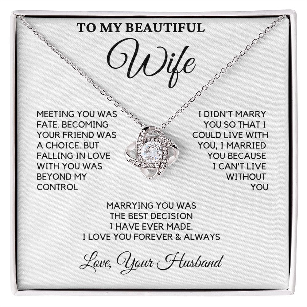 Gift For Wife "Fate" Love Knot Necklace
