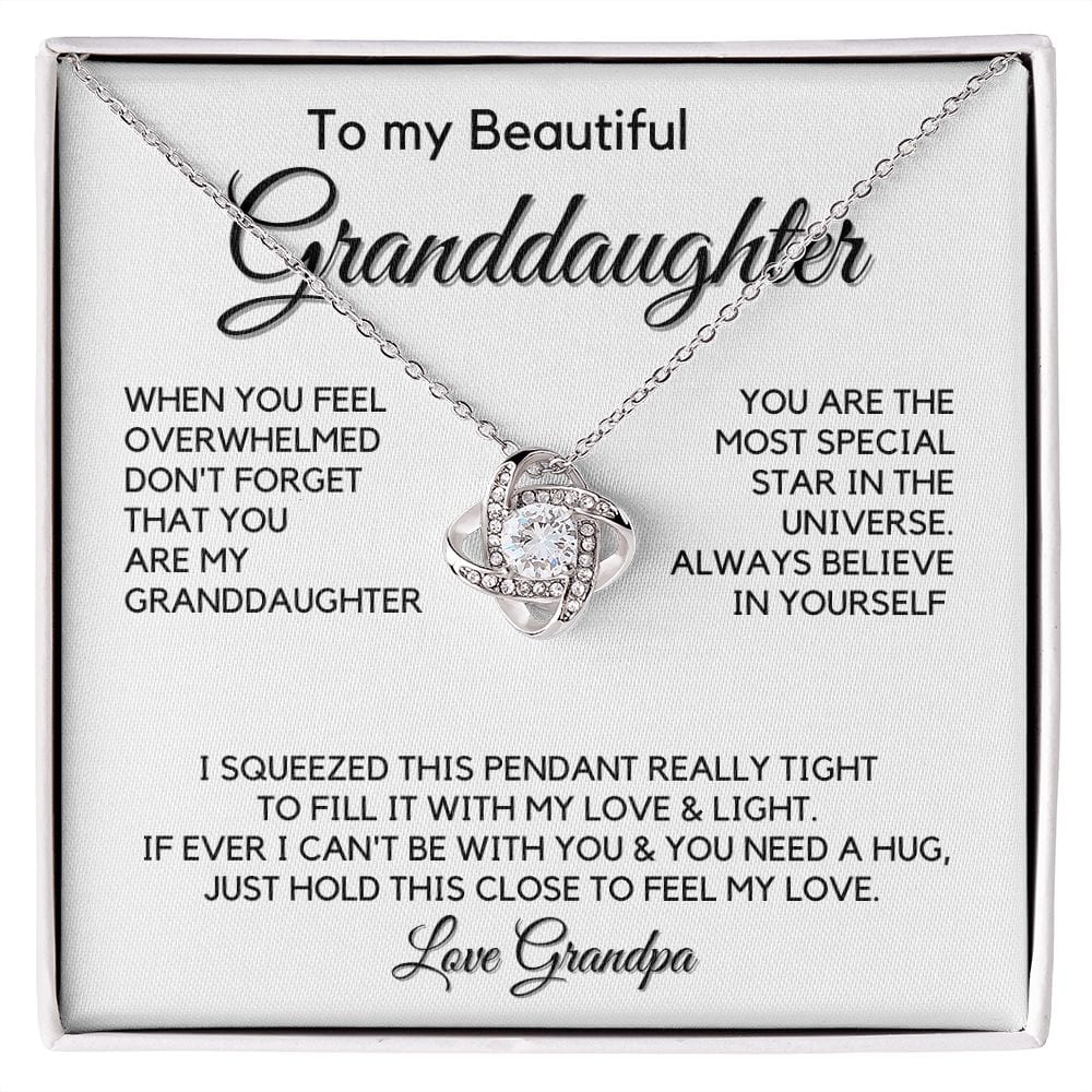 Love Knot Necklace - Granddaughter & Grandpa