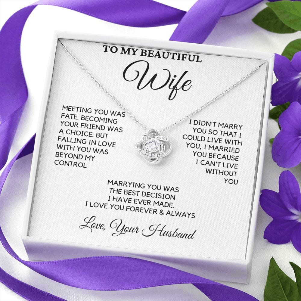 Gift For Wife "Fate" Love Knot Necklace