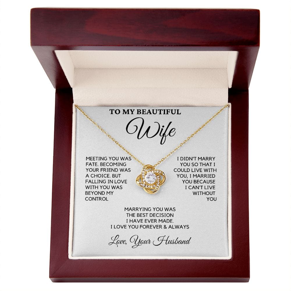 Gift For Wife "Fate" Love Knot Necklace