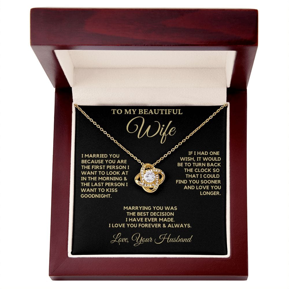 Wife Necklace, I Married You Because...