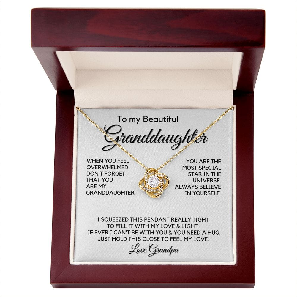 Love Knot Necklace - Granddaughter & Grandpa