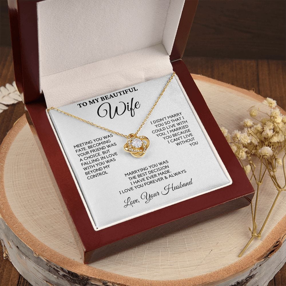 Gift For Wife "Fate" Love Knot Necklace
