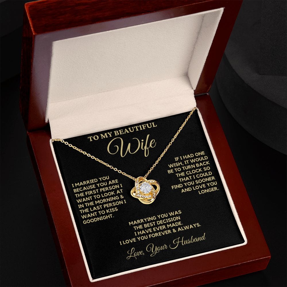 Wife Necklace, I Married You Because...