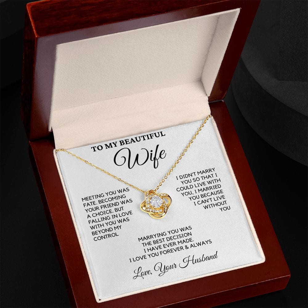 Gift For Wife "Fate" Love Knot Necklace