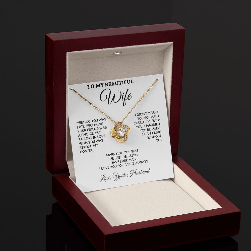 Gift For Wife "Fate" Love Knot Necklace