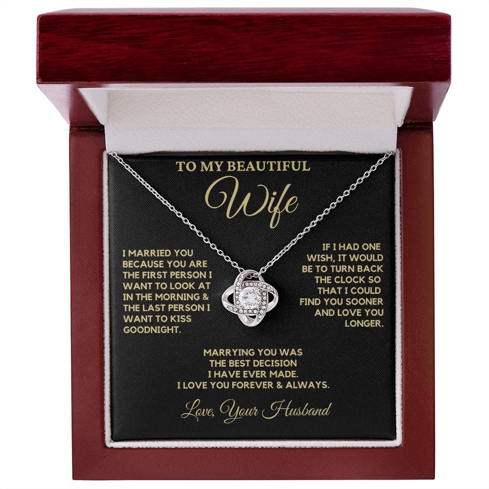 Wife Necklace, I Married You Because...