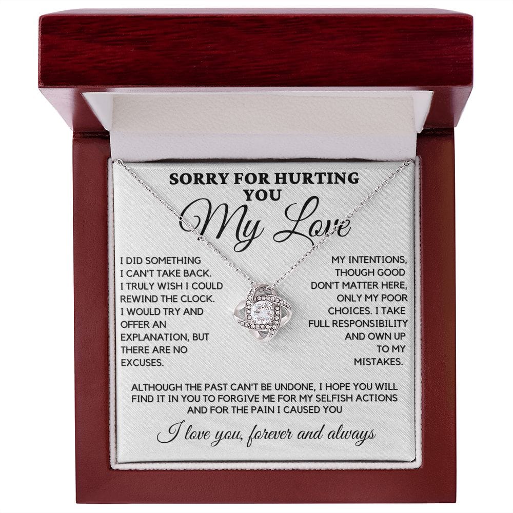 Sorry Love Knot Necklace - I Did Something...