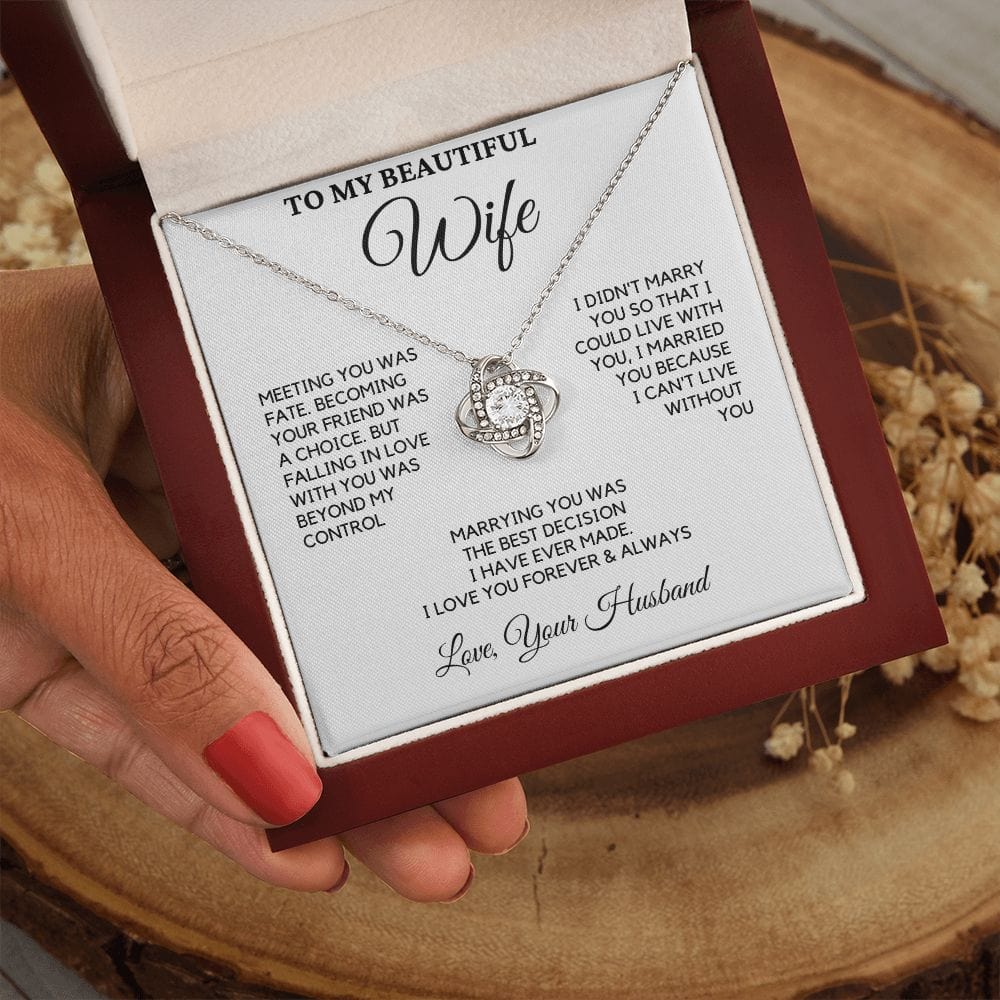 Gift For Wife "Fate" Love Knot Necklace