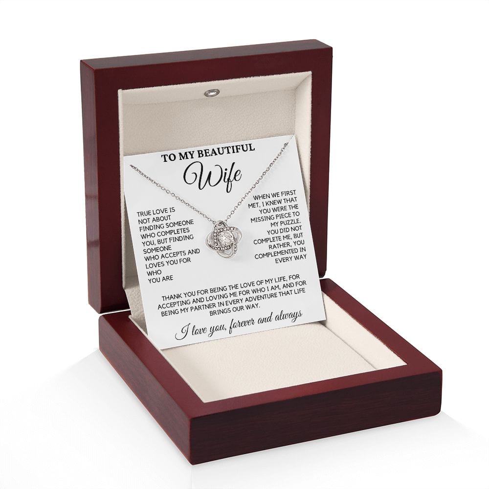 Gift for Wife "True Love" Love Knot Necklace