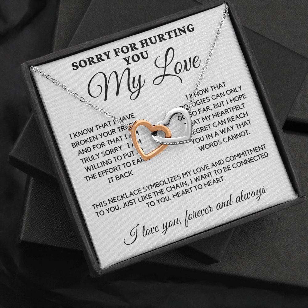 Interlocking Hearts Necklace - Sorry