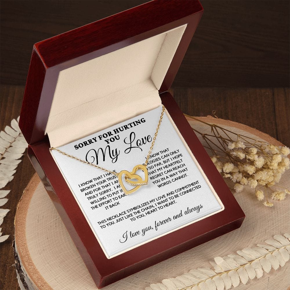 Interlocking Hearts Necklace - Sorry