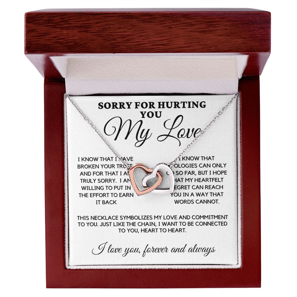Interlocking Hearts Necklace - Sorry
