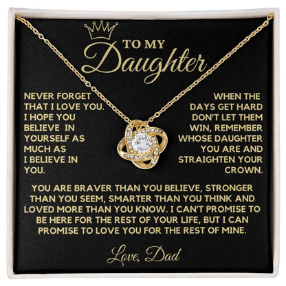 Necklace from Dad to Daughter - When The Days