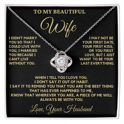 To My Wife - A Piece Of Me Is With You