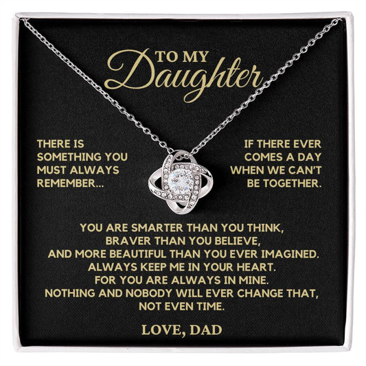 Beautiful Gift for Daughter From Dad "There Is Something" Necklace