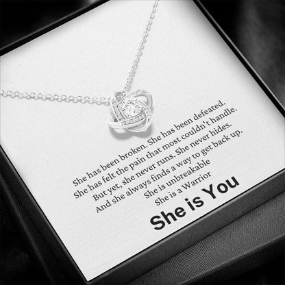 She is a Warrior - She is You - Beautiful & Powerful Necklace
