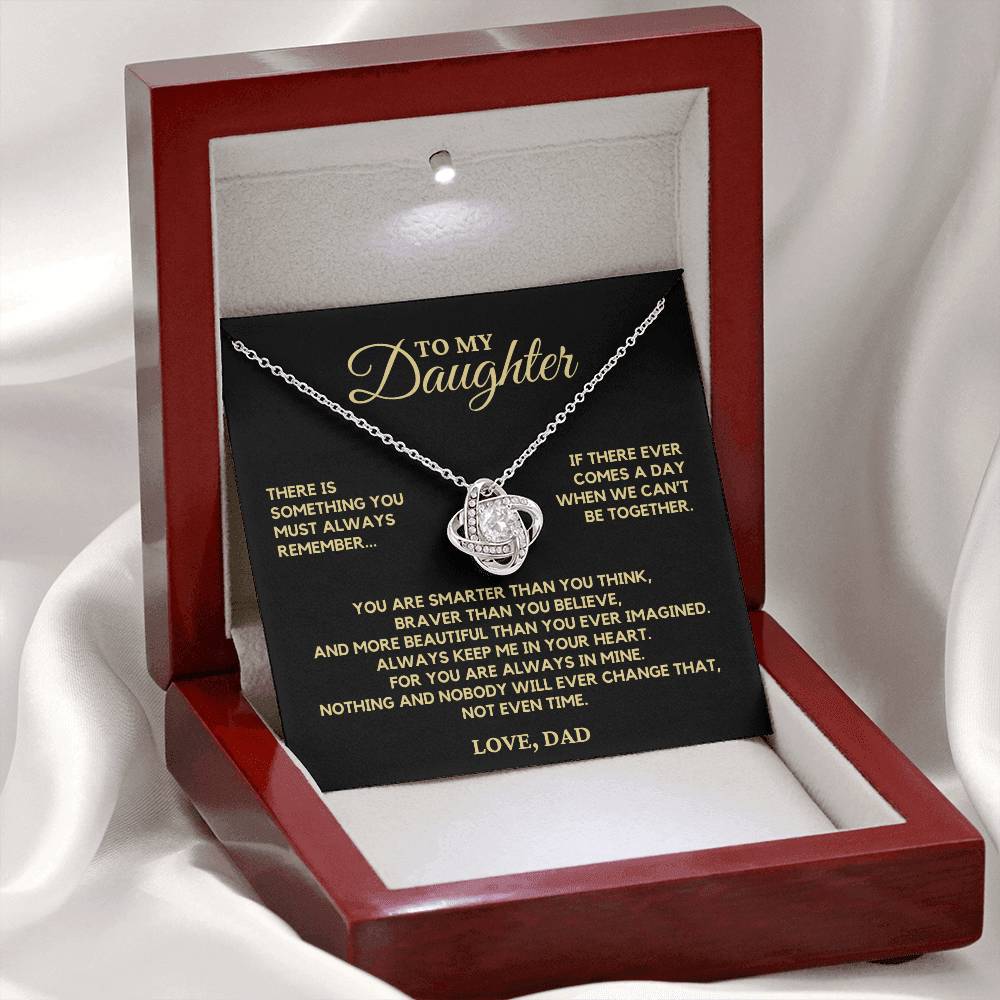 Beautiful Gift for Daughter From Dad "There Is Something" Necklace