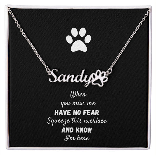 Pet Personalized Name Necklace