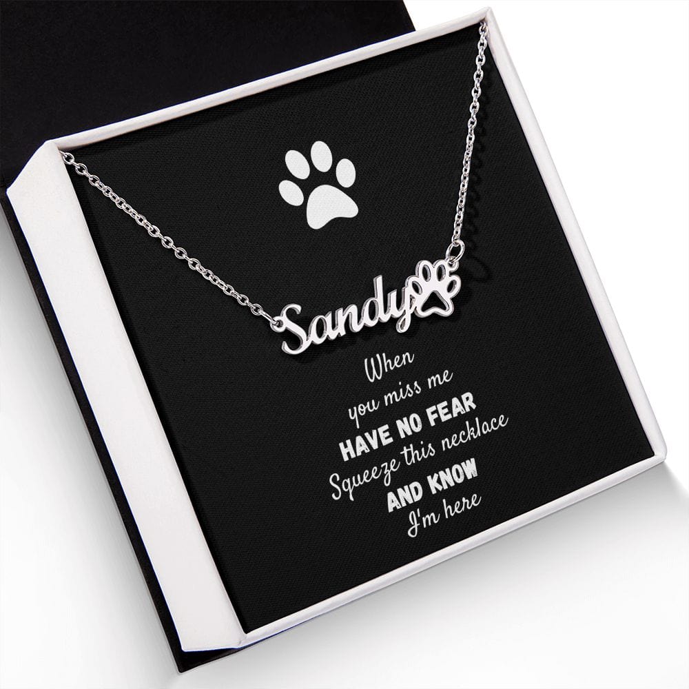 Pet Personalized Name Necklace