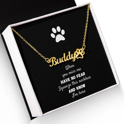 Pet Personalized Name Necklace