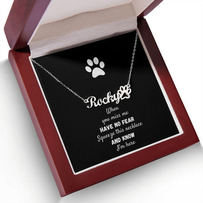 Pet Personalized Name Necklace