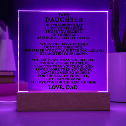 To My Daughter - When The Days Get Hard