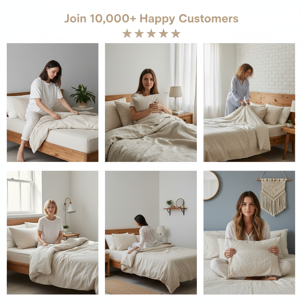 EternaLuxe 100% Natural Linen Bed Set