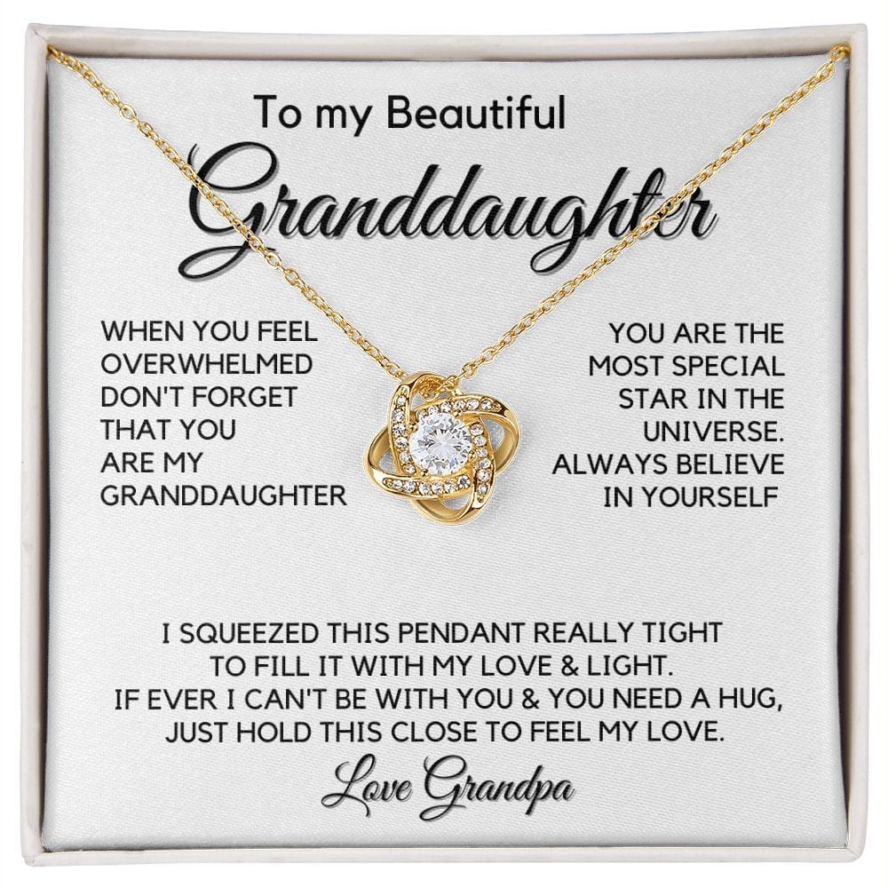 Love Knot Necklace - Granddaughter & Grandpa