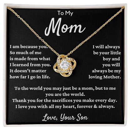 Gift For Mom From Son - I Am Because Of You...
