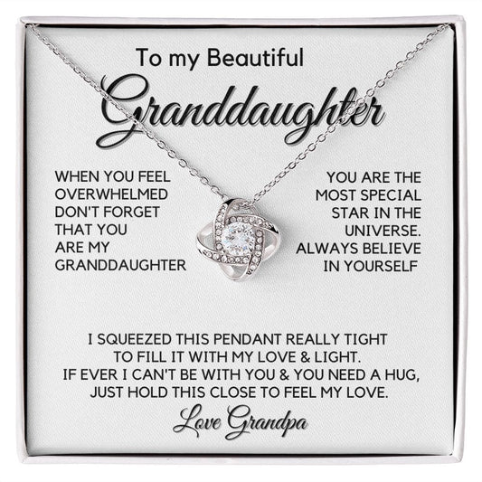 Love Knot Necklace - Granddaughter & Grandpa