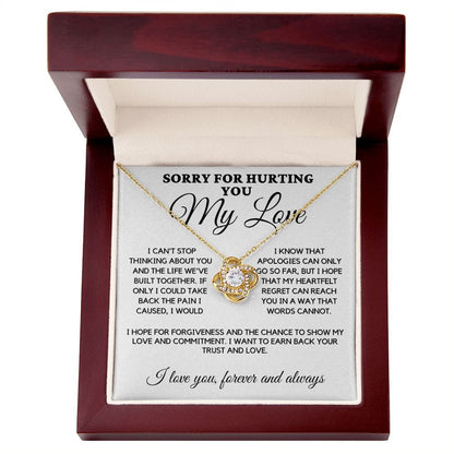 Sorry Love Knot Necklace