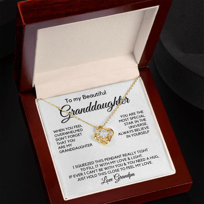 Love Knot Necklace - Granddaughter & Grandpa