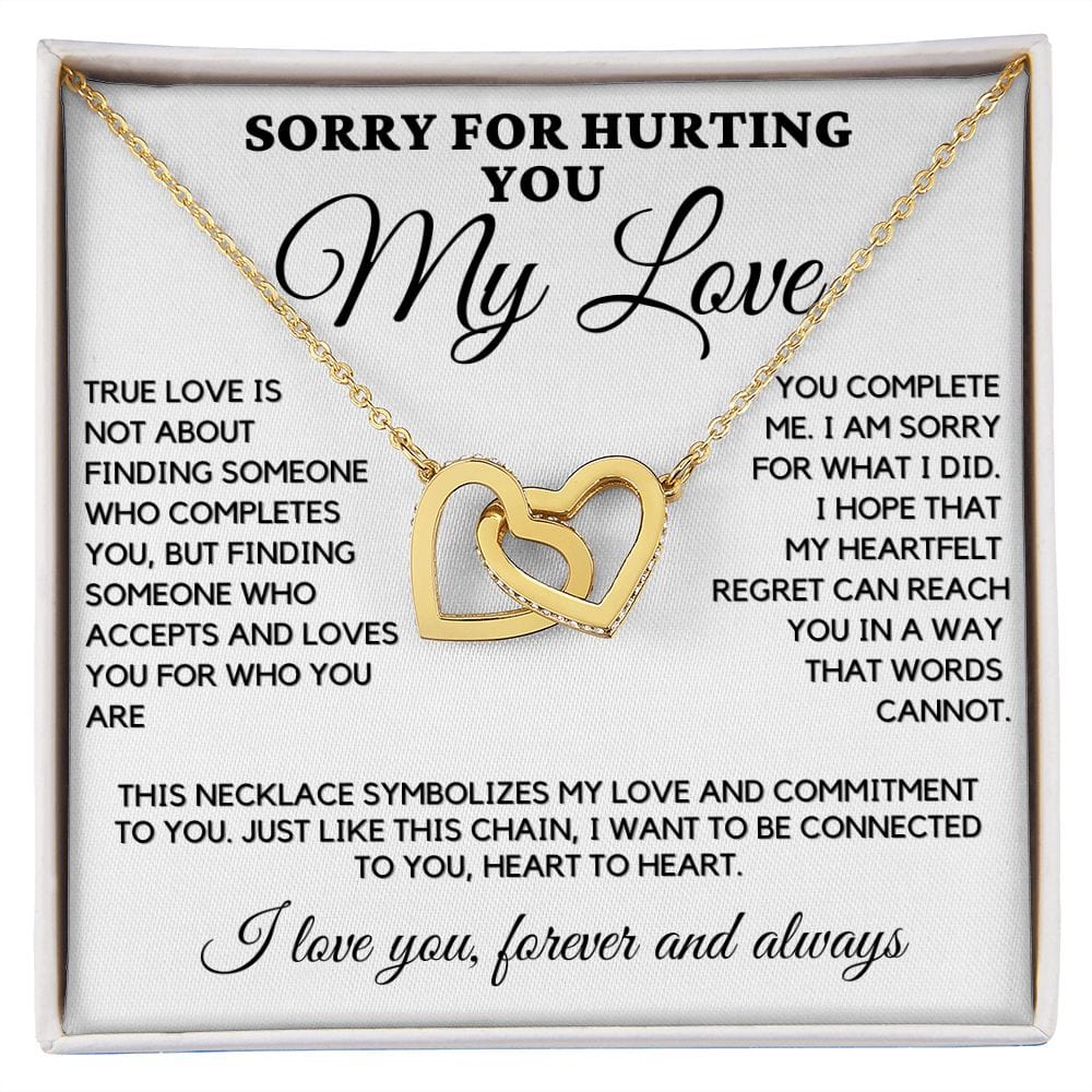 Interlocking Hearts Necklace - Sorry True Love