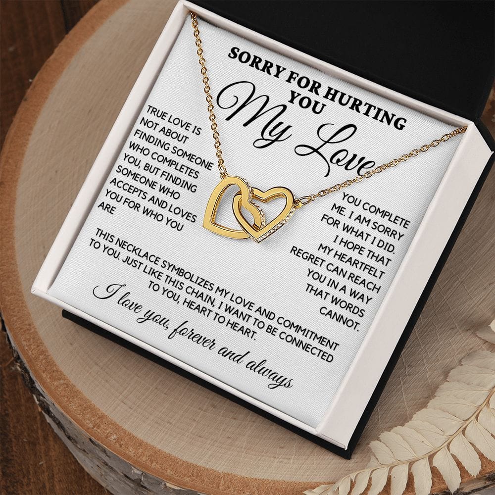 Interlocking Hearts Necklace - Sorry True Love