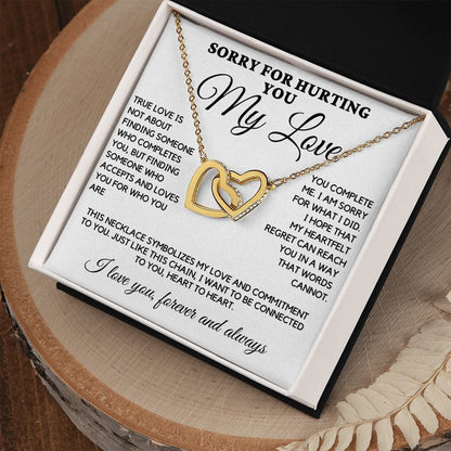 Interlocking Hearts Necklace - Sorry True Love