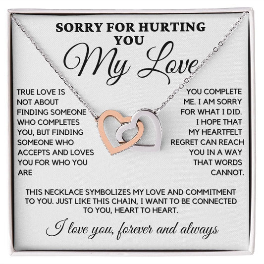 Interlocking Hearts Necklace - Sorry True Love