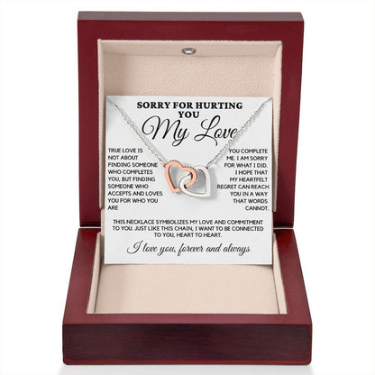 Interlocking Hearts Necklace - Sorry True Love