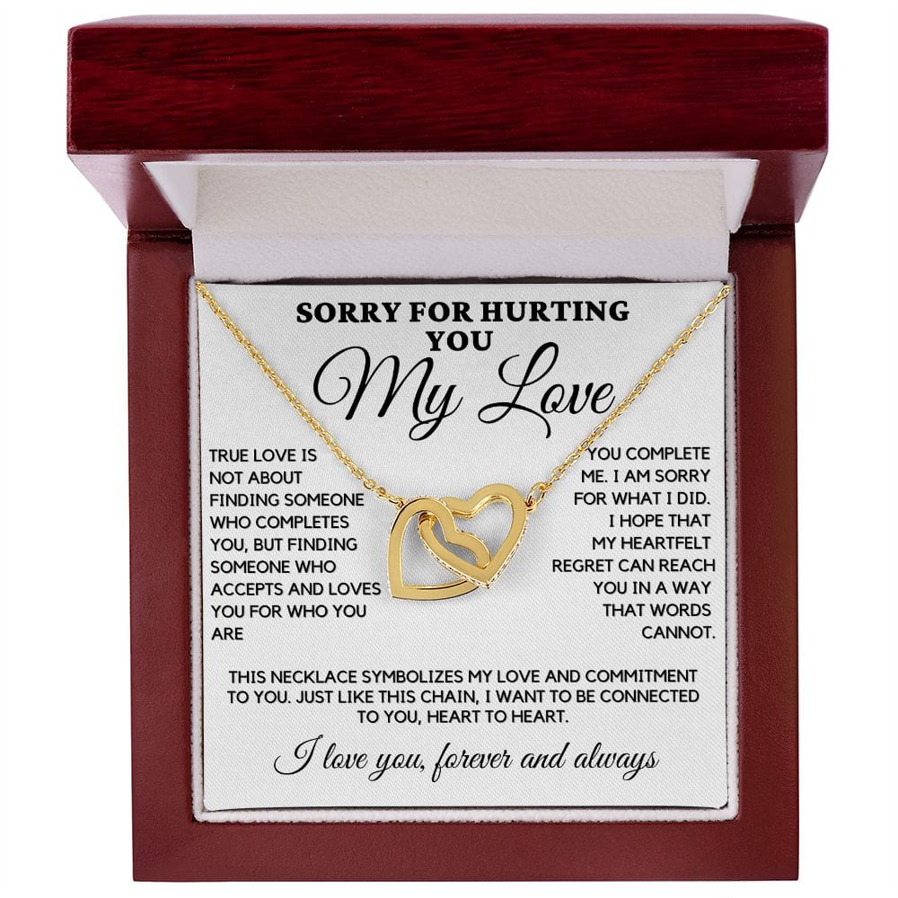 Interlocking Hearts Necklace - Sorry True Love