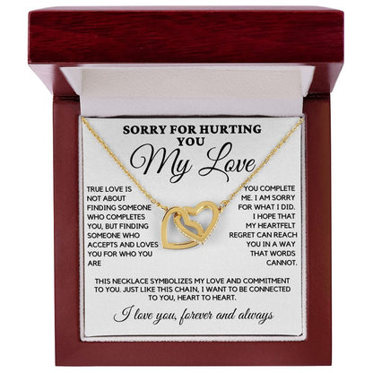 Interlocking Hearts Necklace - Sorry True Love