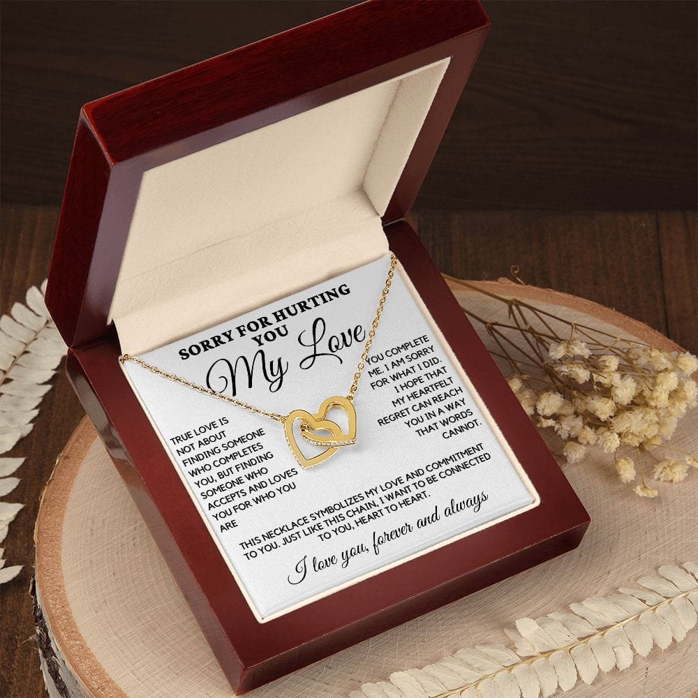 Interlocking Hearts Necklace - Sorry True Love
