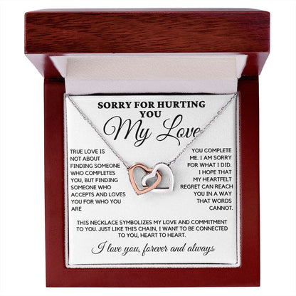 Interlocking Hearts Necklace - Sorry True Love